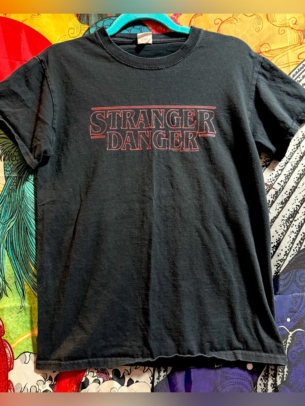 Stranger Danger Funny T-shirt Size S